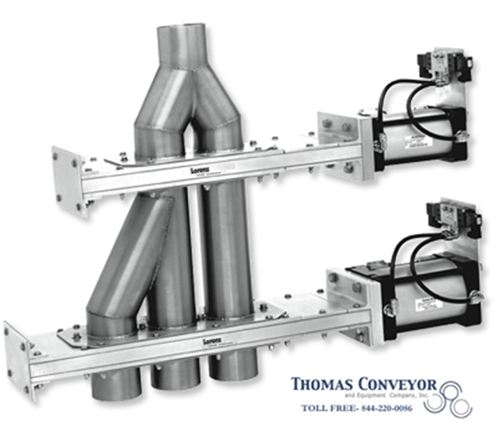 3 Way Wye Line Pneumatic Conveying Diverter Valves