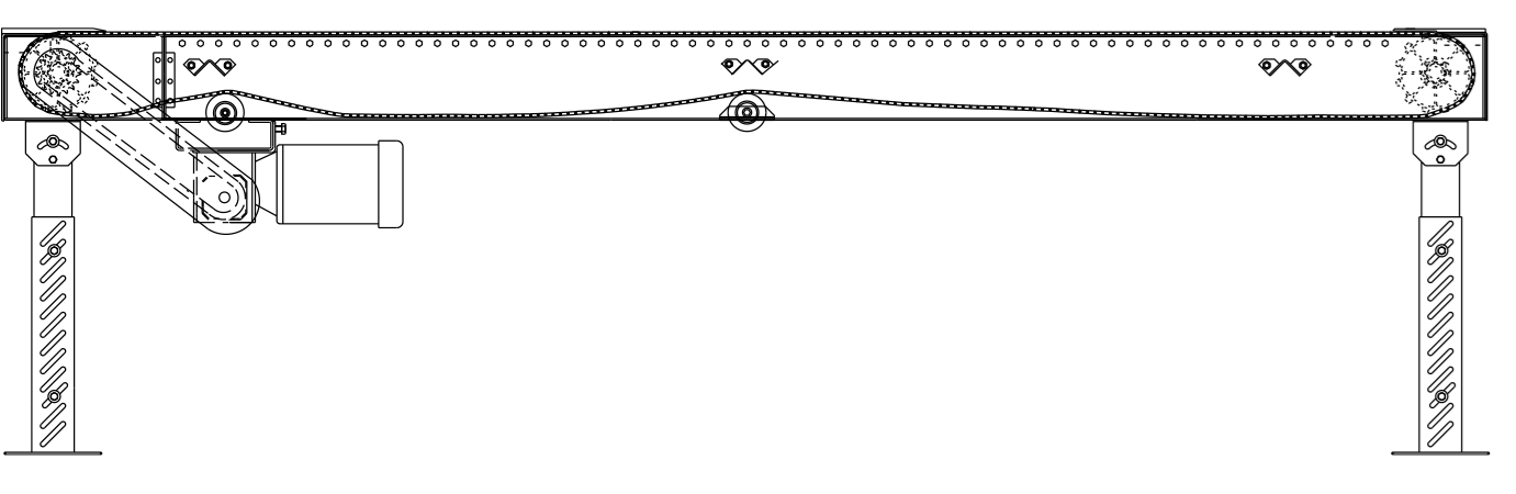 Roach Model 700RR Raised Rib Plastic Belt Conveyor | Can & Bottle ...